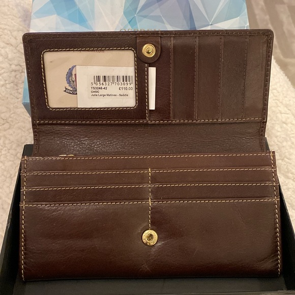 OSPREY LONDON Saddle Leather Julia Large Matinee Wallet by Graeme Ellison - Picture 5 of 7